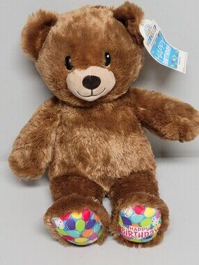 Build A Bear Workshop NWT Happy Birthday Plush Stuffed Animal Teddy Bear .
